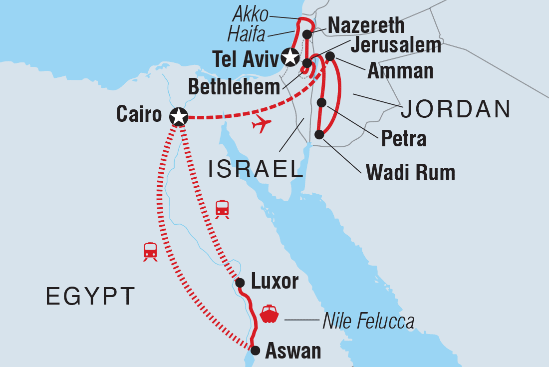 tour to israel jordan and egypt