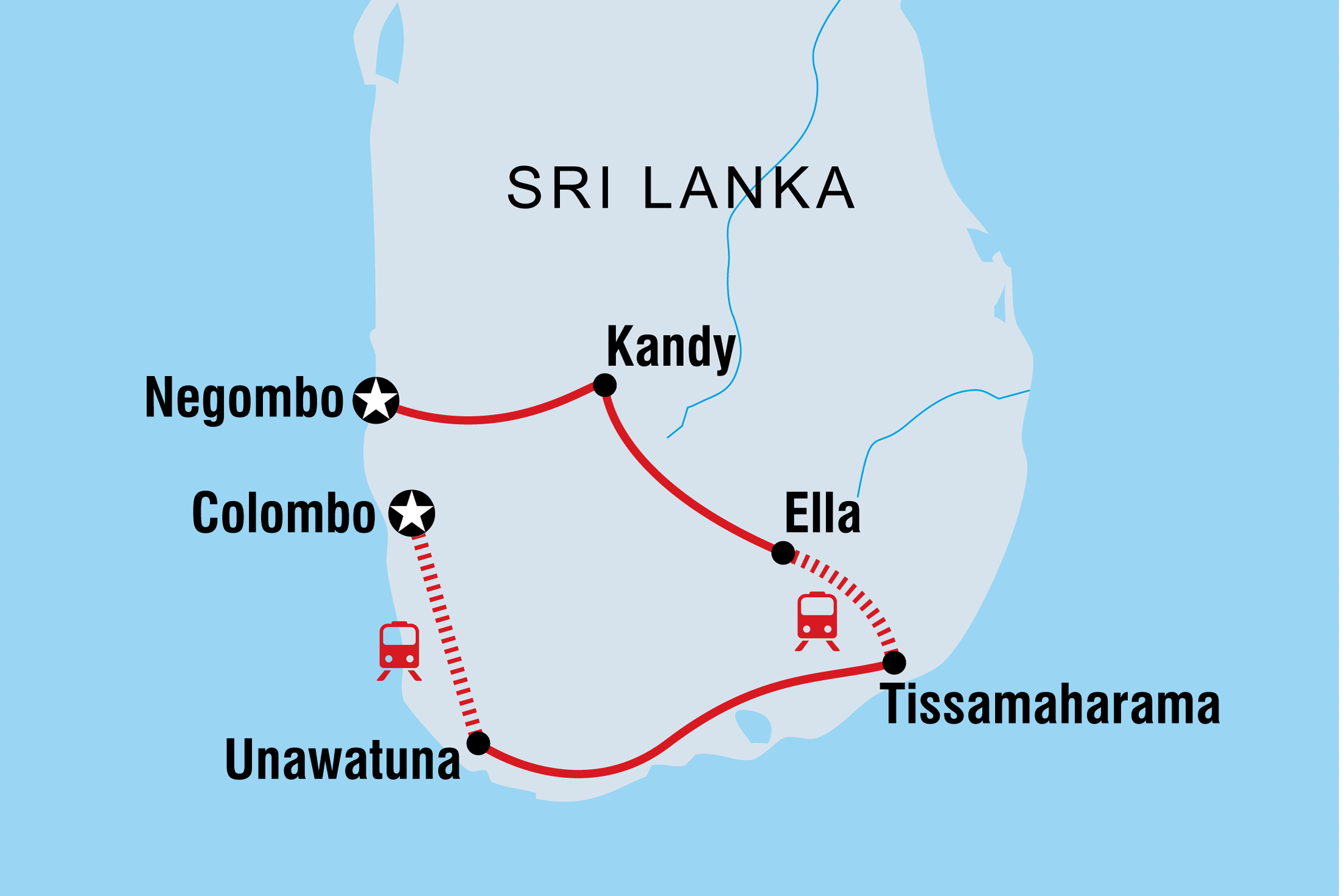 Шри ланка карта поездов