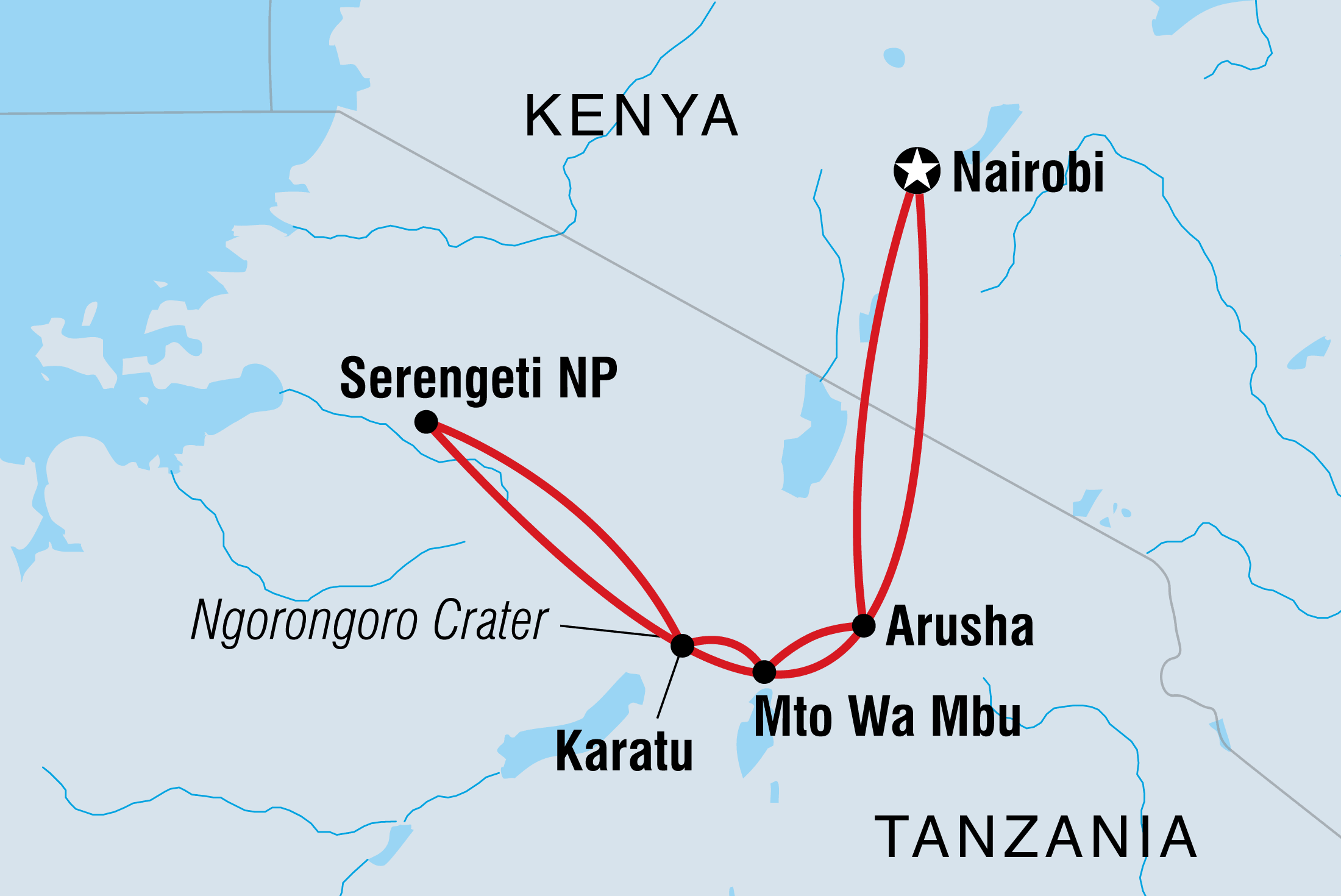 safari tour route
