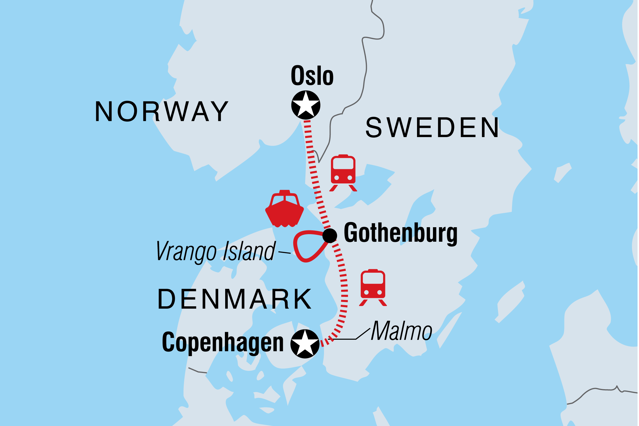 travel between stockholm and copenhagen