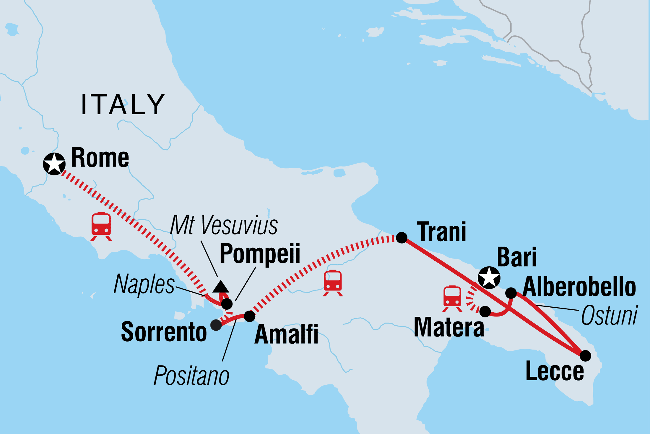 Rome to Southern Italy