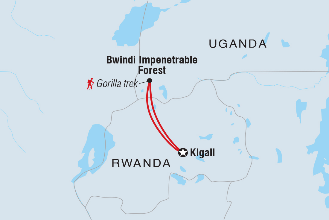 tourhub | Intrepid Travel | Premium Rwanda & Uganda | Tour Map