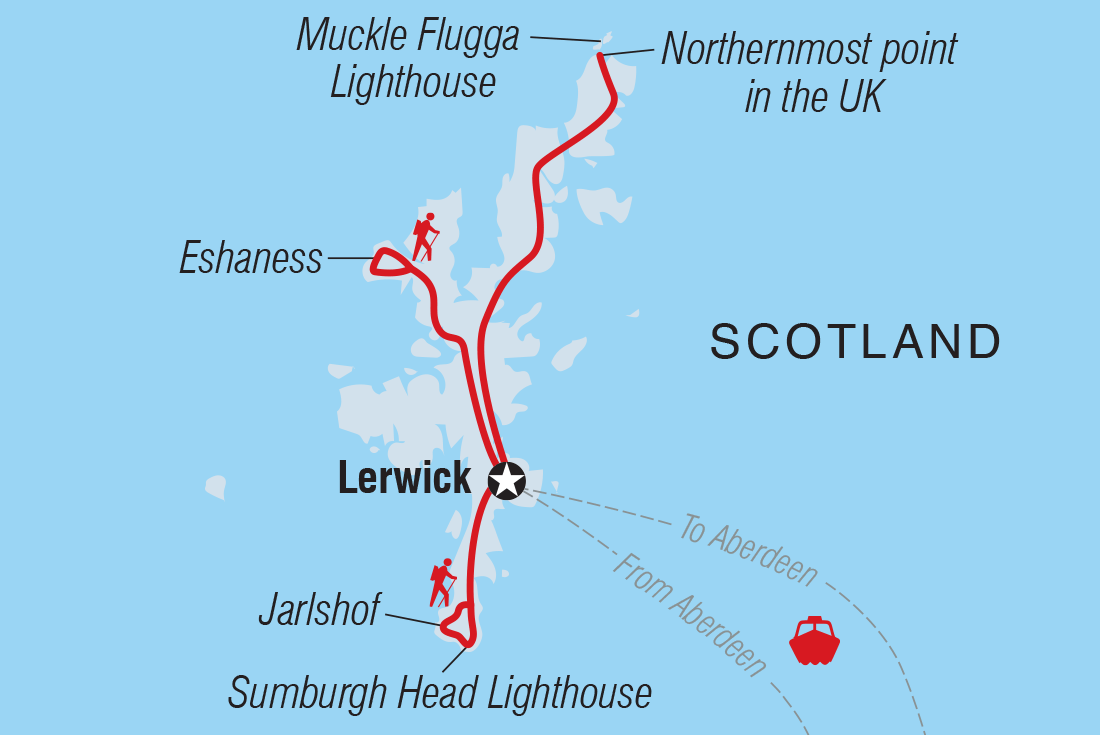 tourhub | Intrepid Travel | Scotland's Shetland Islands  | Tour Map