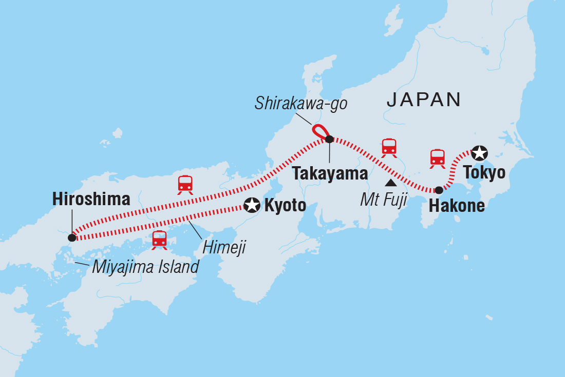 tourhub | Intrepid Travel | Premium Japan | Tour Map