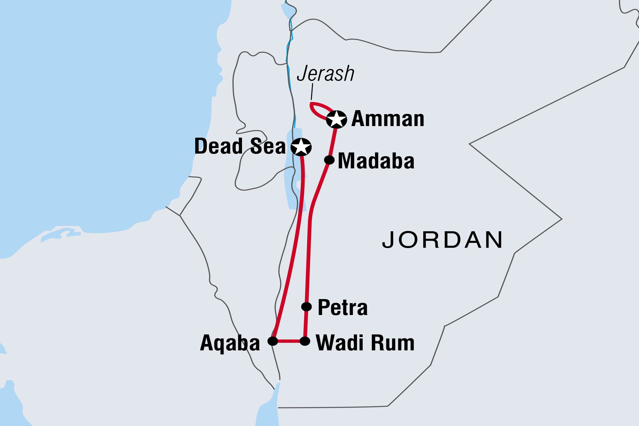 tourhub | Intrepid Travel | Jordan Family Holiday | Tour Map