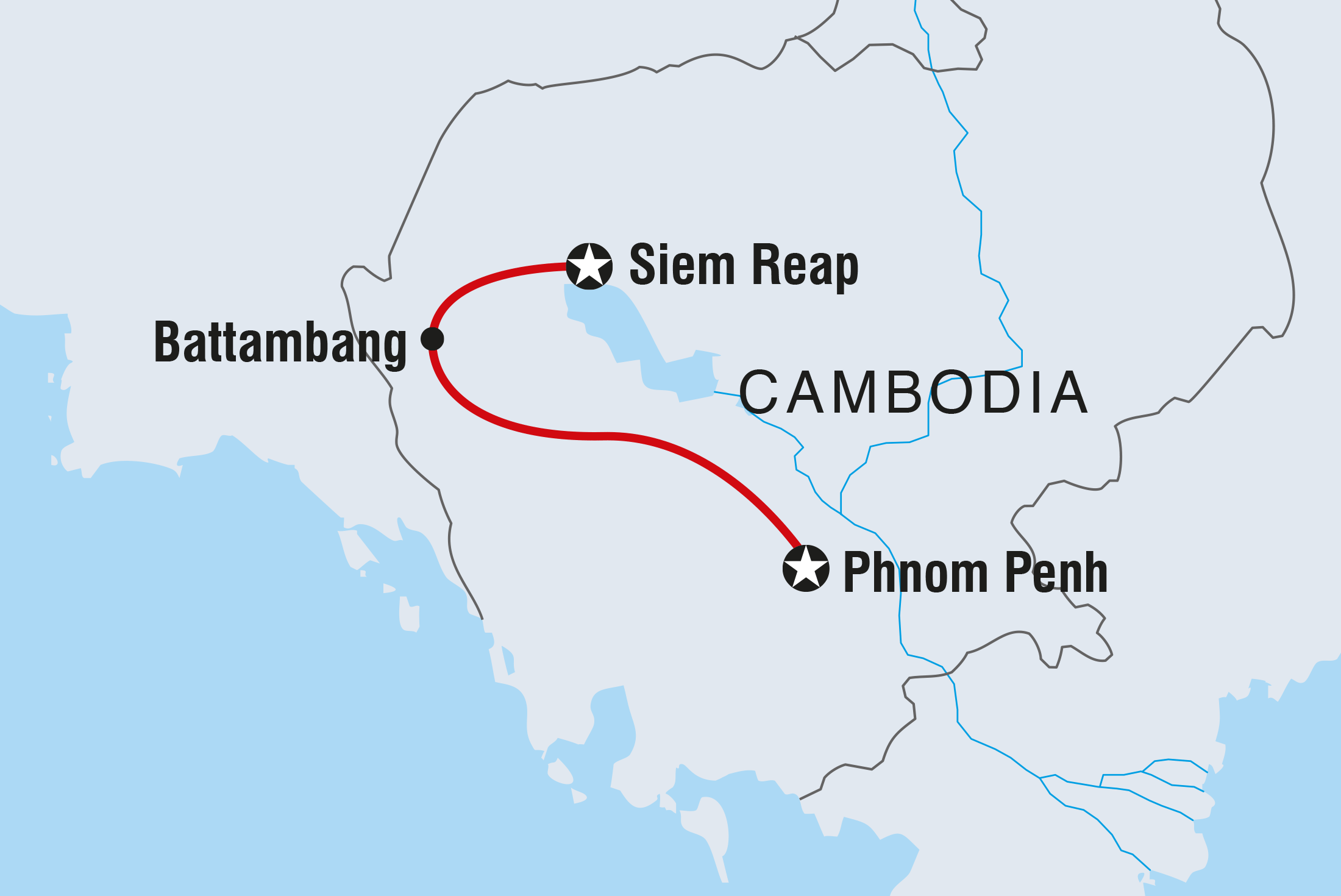 tourhub | Intrepid Travel | Cambodia Family Holiday with Teenagers | Tour Map