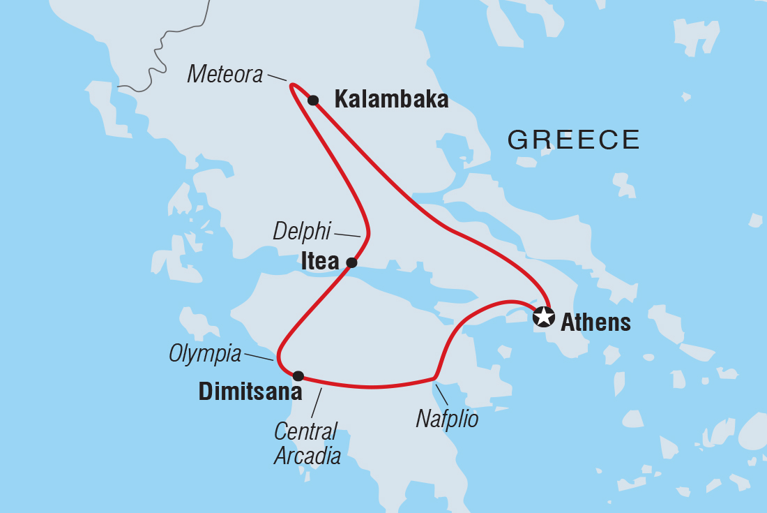 tourhub | Intrepid Travel | Premium Greece | Tour Map