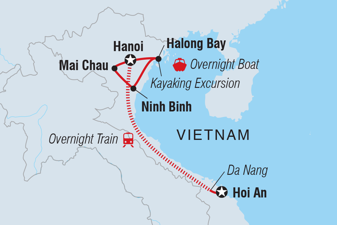 tourhub | Intrepid Travel | Vietnam Family Holiday with Teenagers | Tour Map