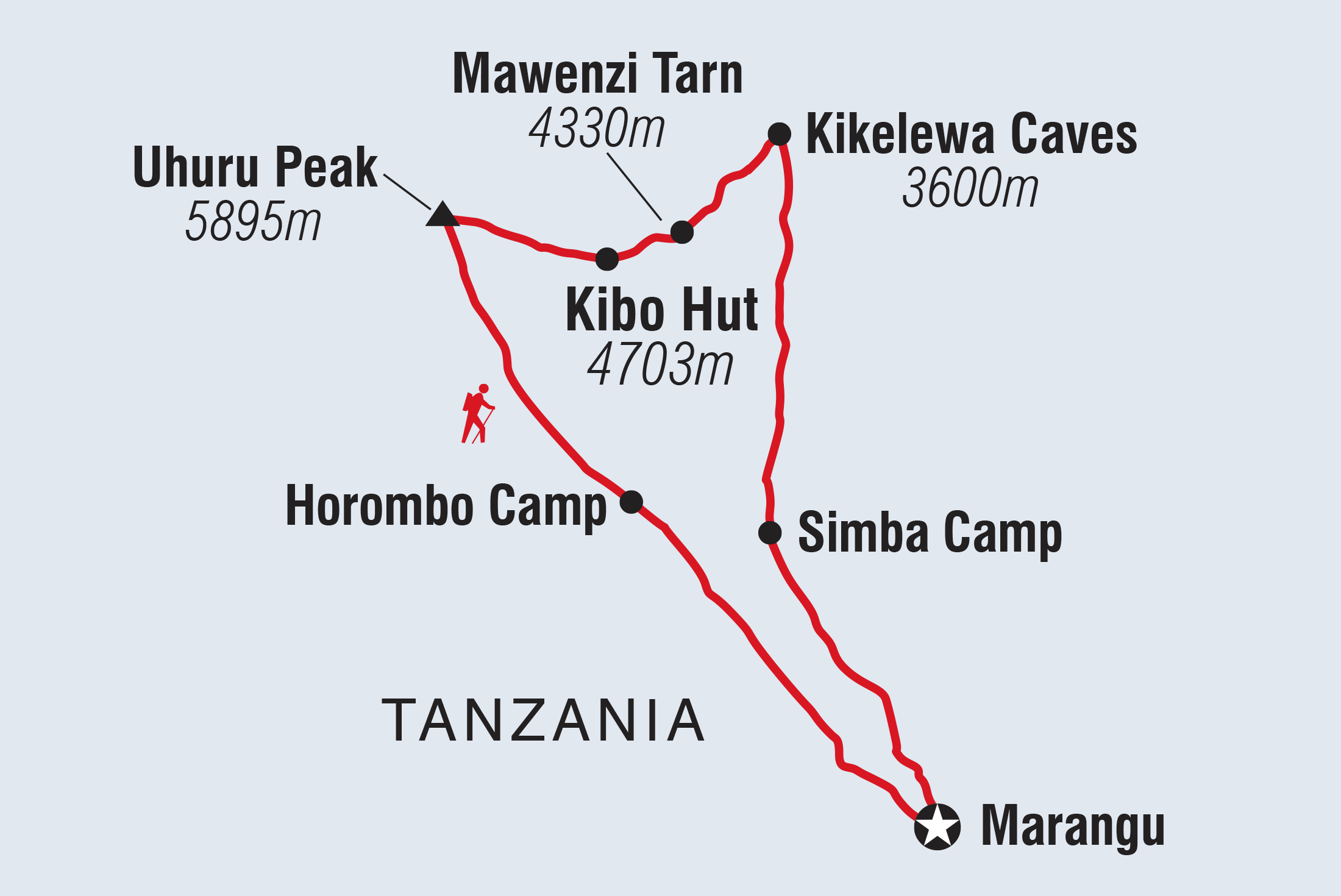 tourhub | Intrepid Travel | Kilimanjaro: Rongai Route | Tour Map
