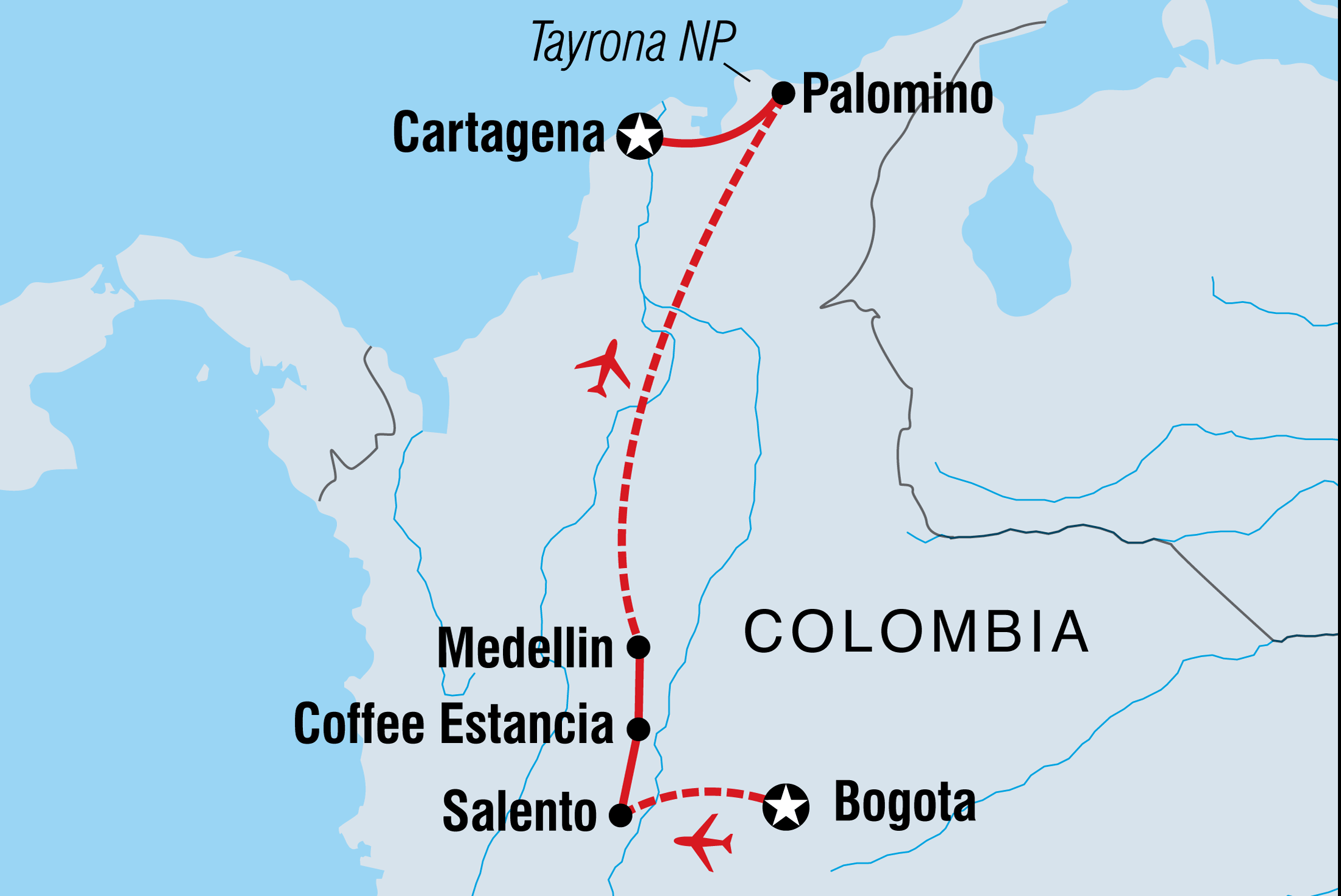 tourhub | Intrepid Travel | Real Colombia | Tour Map