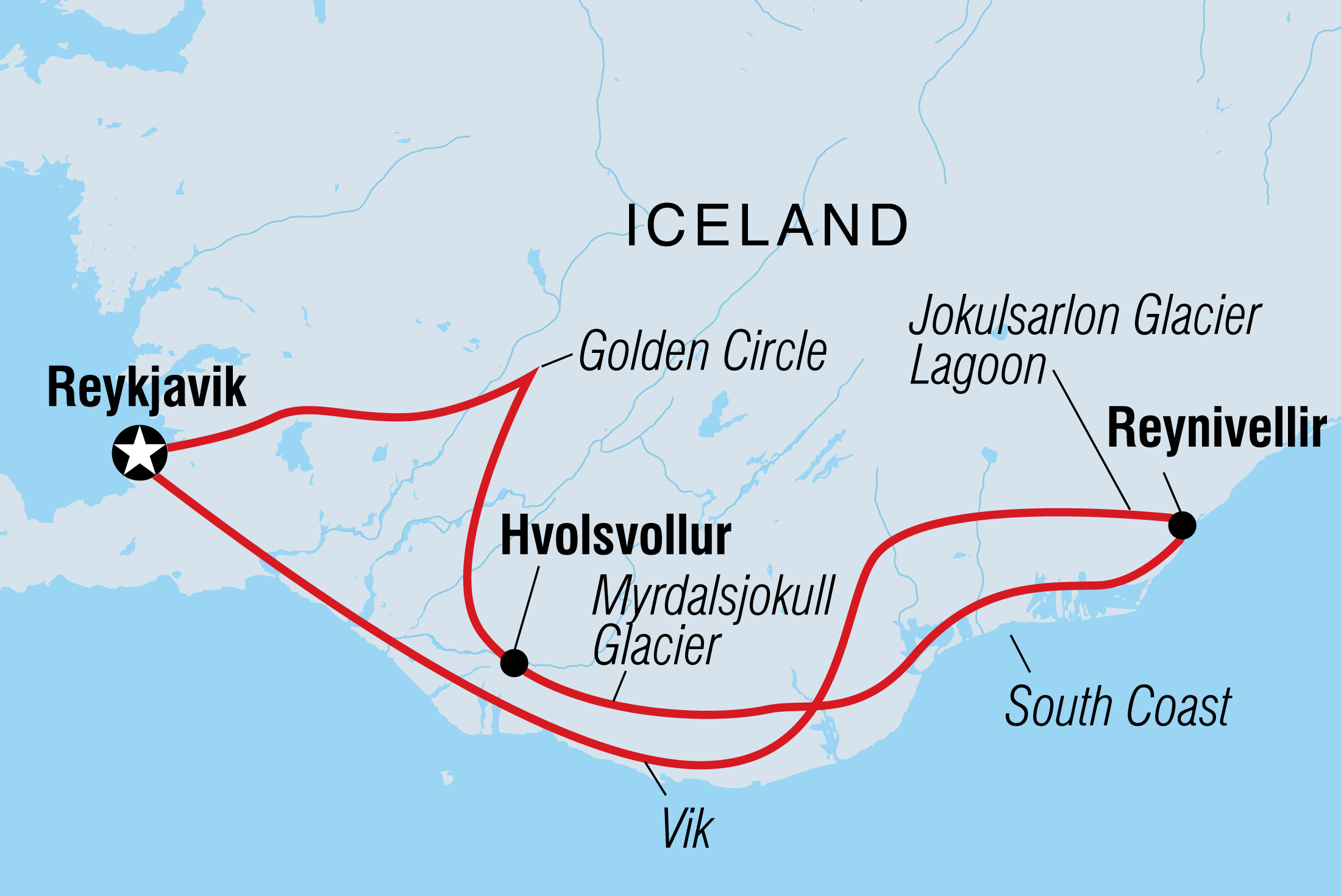 tourhub | Intrepid Travel | Iceland Express | Tour Map