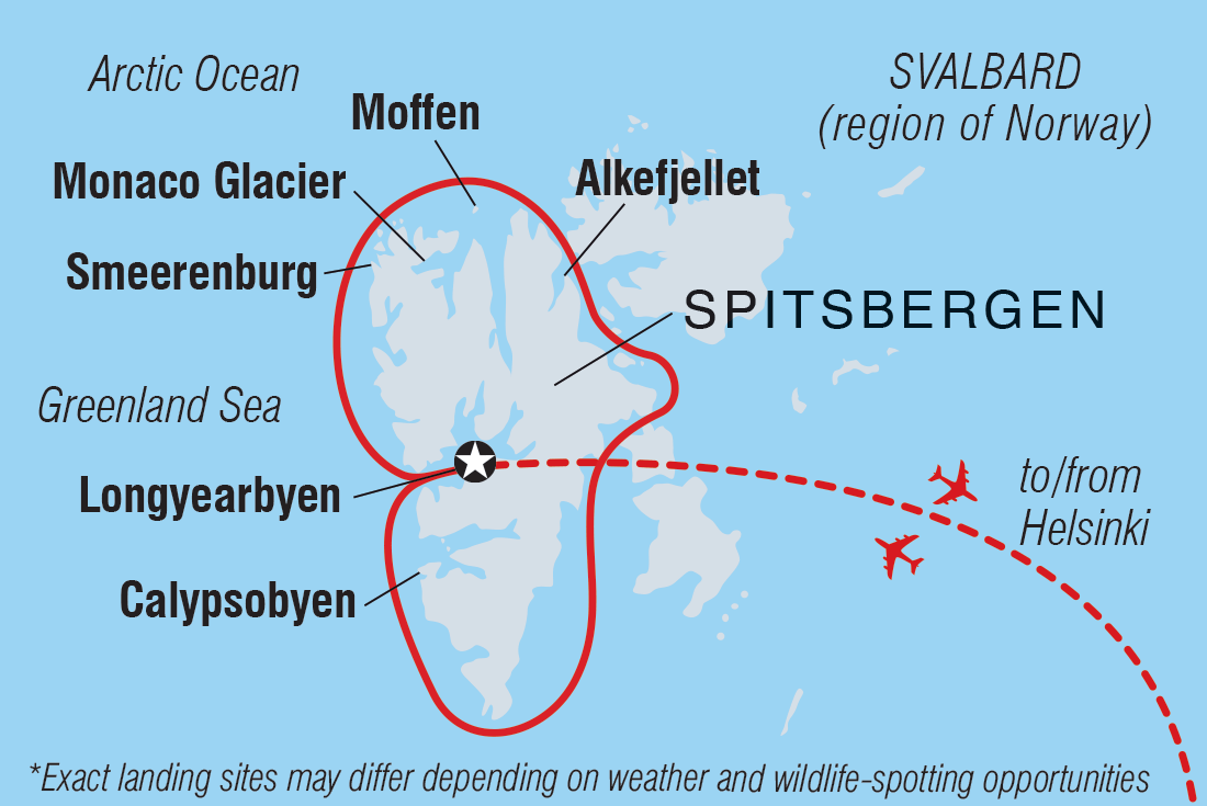 tourhub | Intrepid Travel | Spitsbergen Photography Adventure | Tour Map