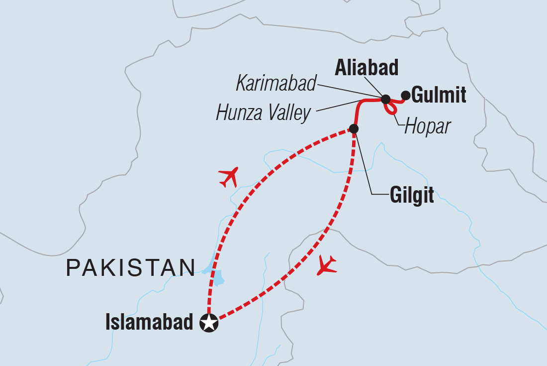 tourhub | Intrepid Travel | Pakistan: Women's Expedition | Tour Map