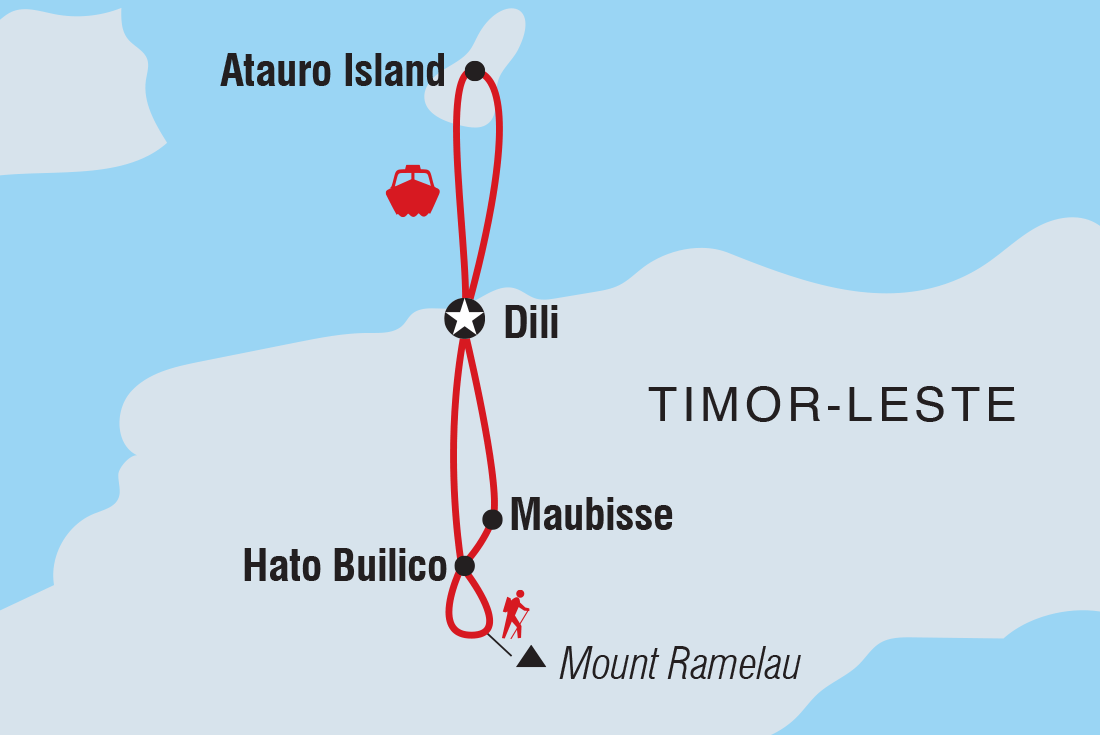 Timor-Leste Expedition Itinerary Map