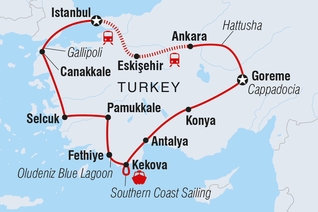 tourhub | Intrepid Travel | Turkey Explored | Tour Map