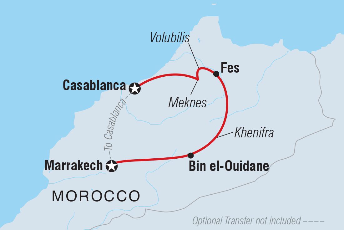 tourhub | Intrepid Travel | Premium Morocco Highlights | Tour Map