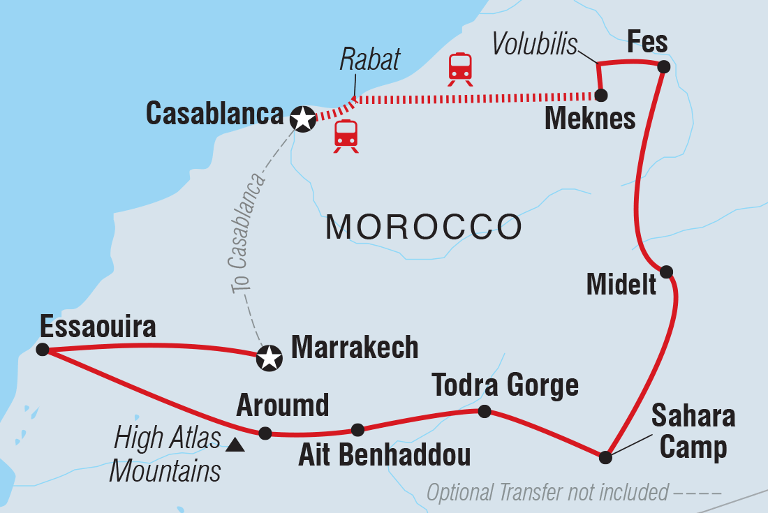 tourhub | Intrepid Travel | Best of Morocco | Tour Map