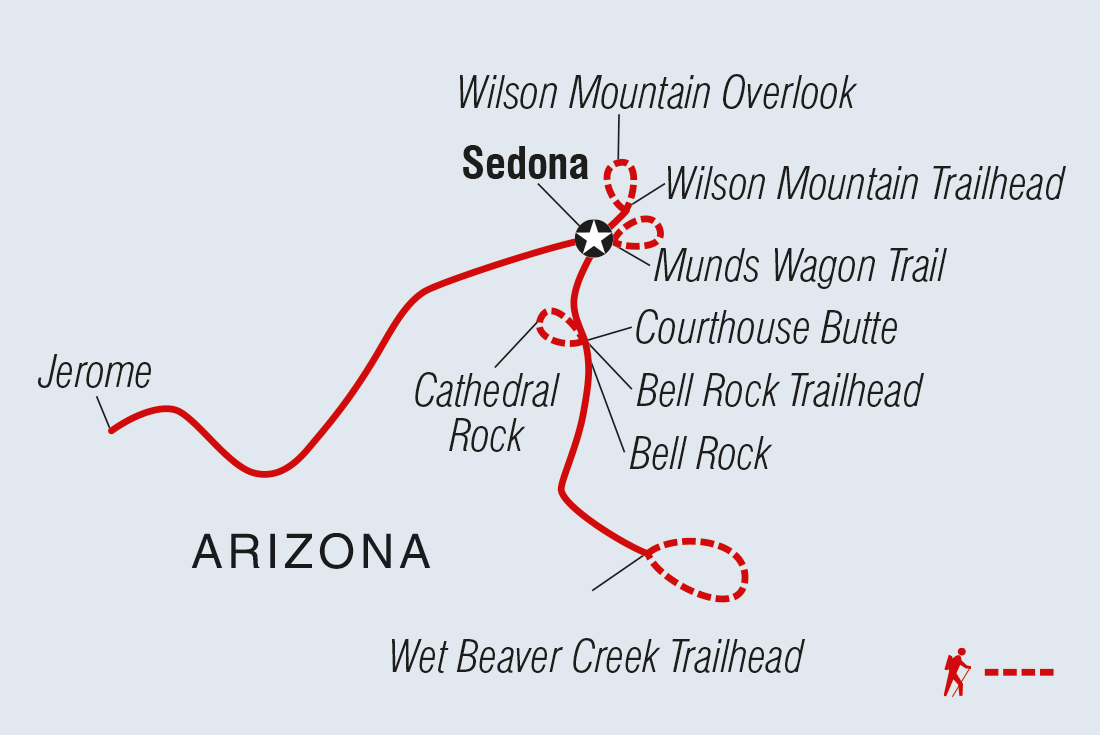 tourhub | Intrepid Travel | Hiking Sedona's Red Rock Country | Tour Map