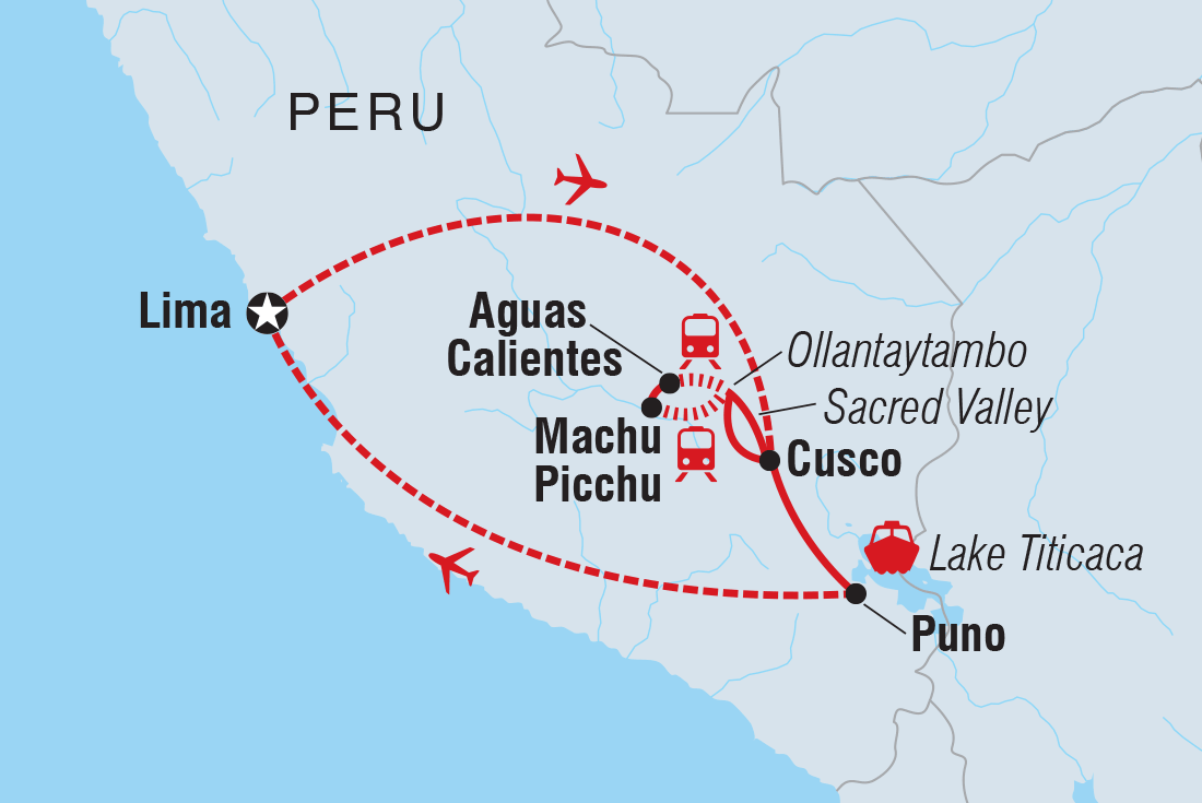 tourhub | Intrepid Travel | Classic Peru | Tour Map