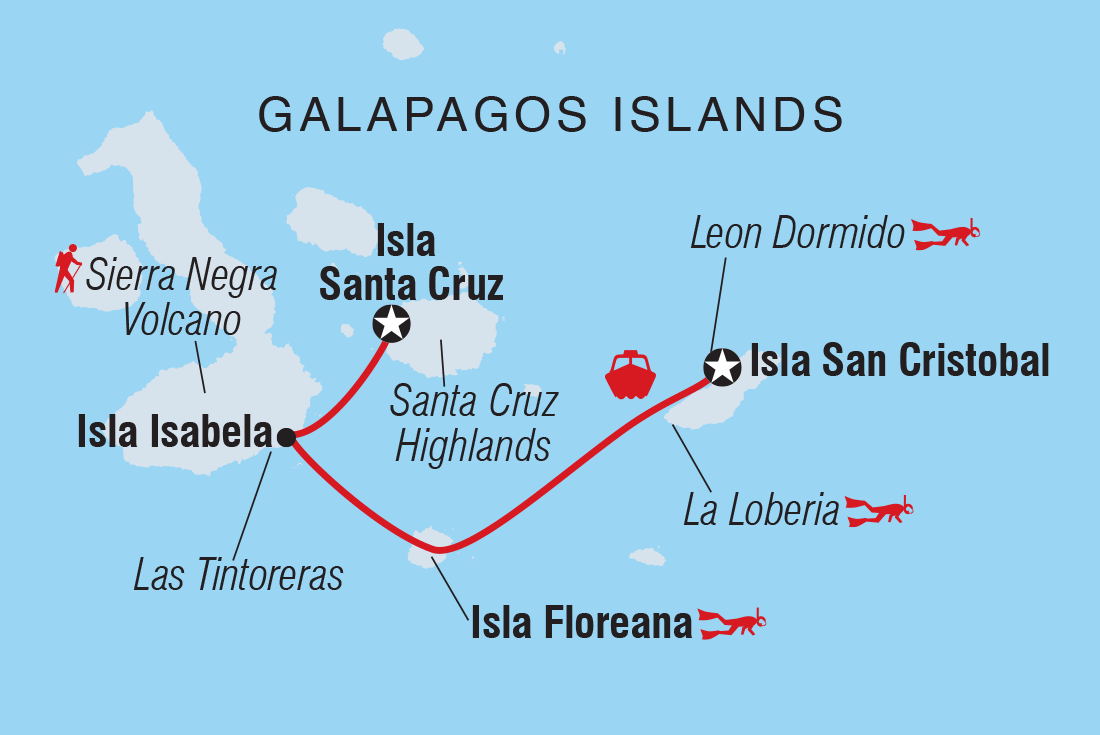 tourhub | Intrepid Travel | Galapagos Island Hopping | Tour Map
