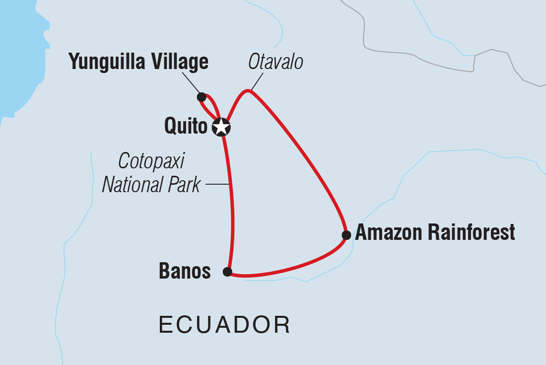 tourhub | Intrepid Travel | Ecuador Highlands  | Tour Map