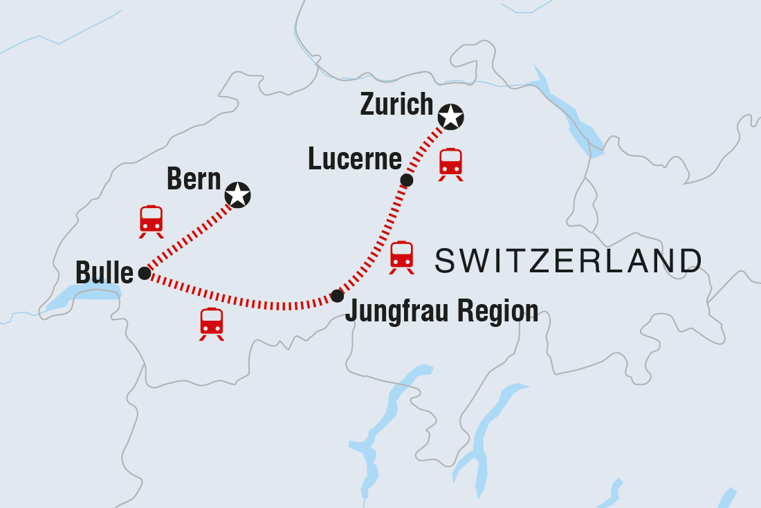 tourhub | Intrepid Travel | Best of Switzerland | Tour Map