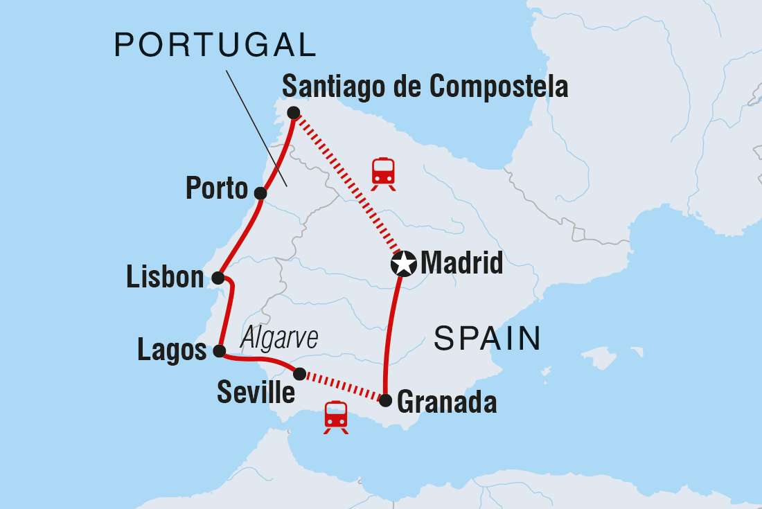 tourhub | Intrepid Travel | Explore Spain & Portugal | Tour Map
