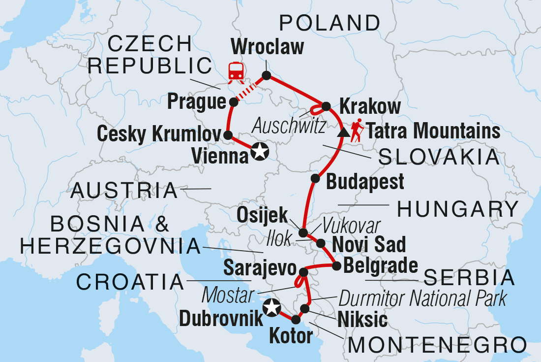 Vienna to Dubrovnik