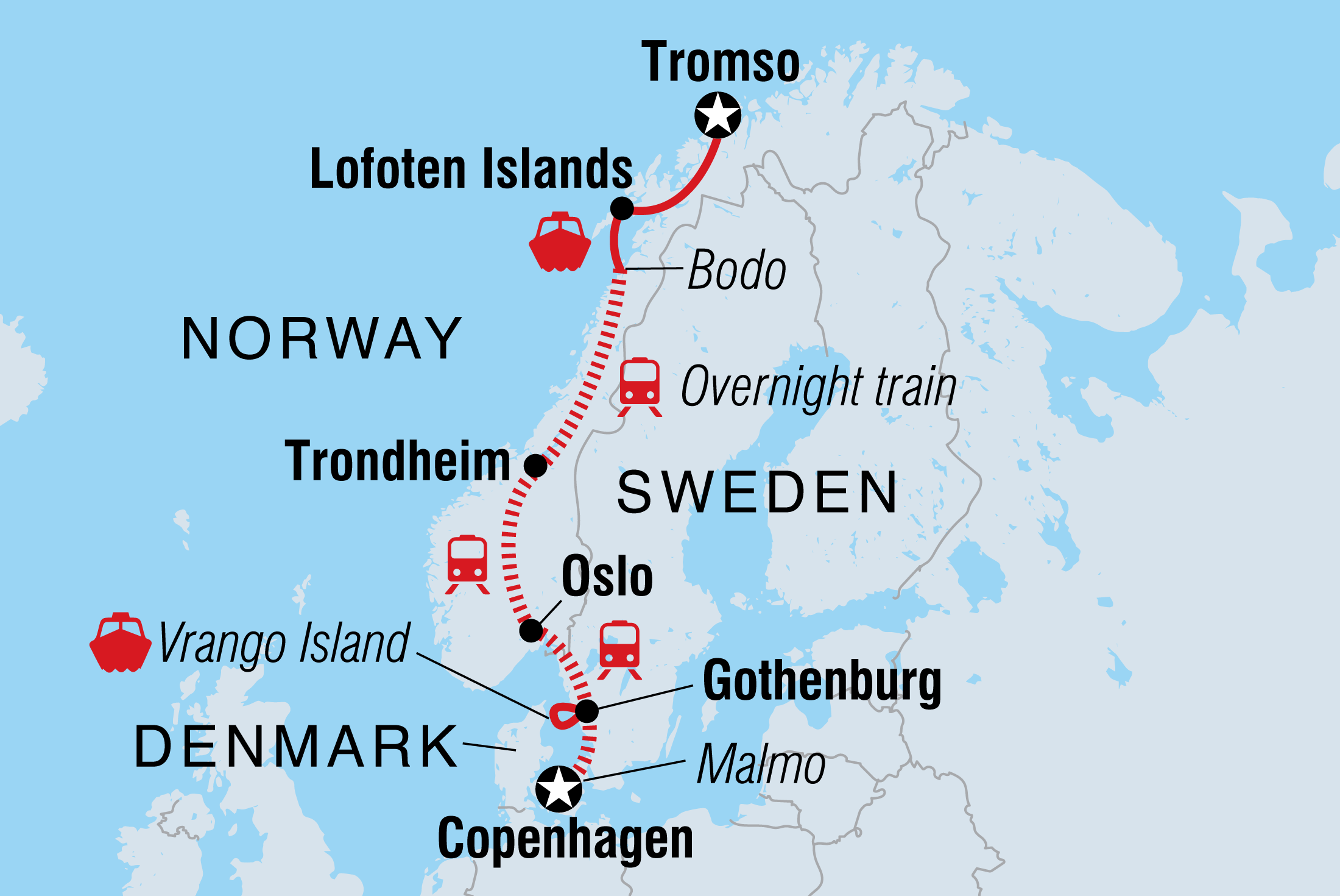 Club Adventures by AAA Copenhagen to Northern Norway Itinerary