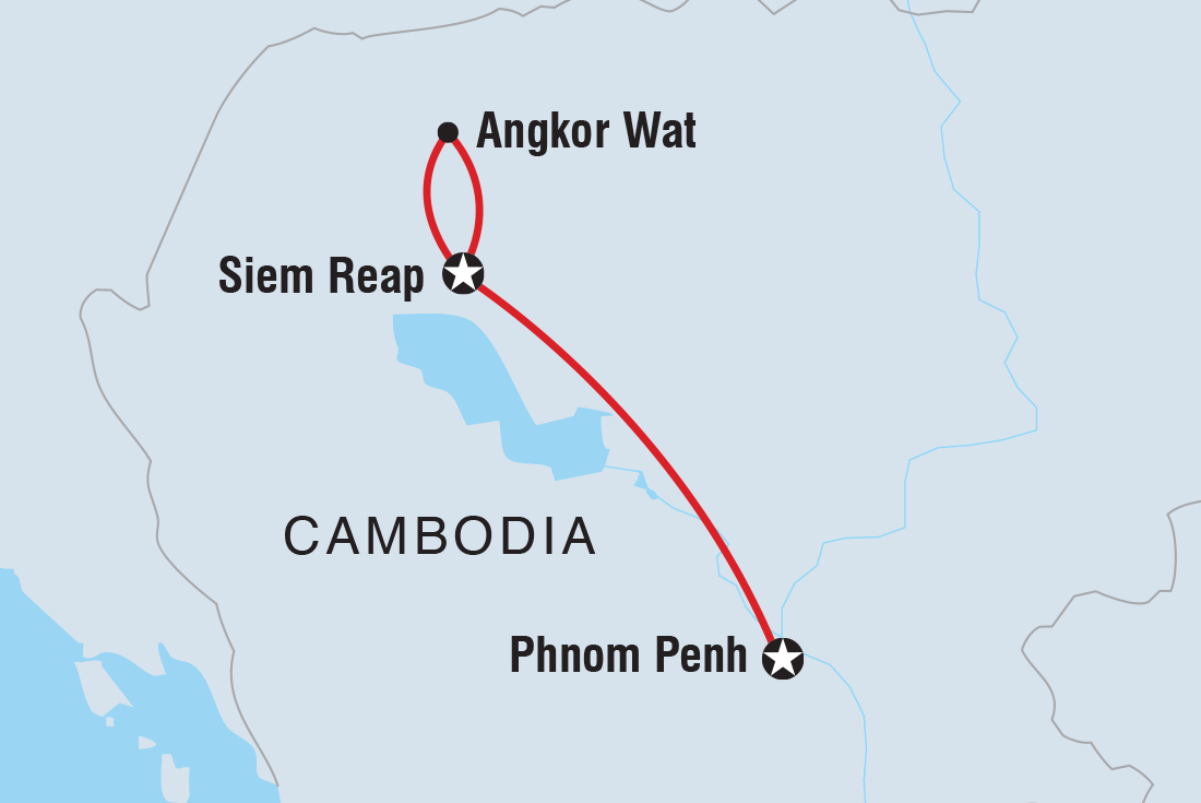 tourhub | Intrepid Travel | Classic Cambodia | Tour Map