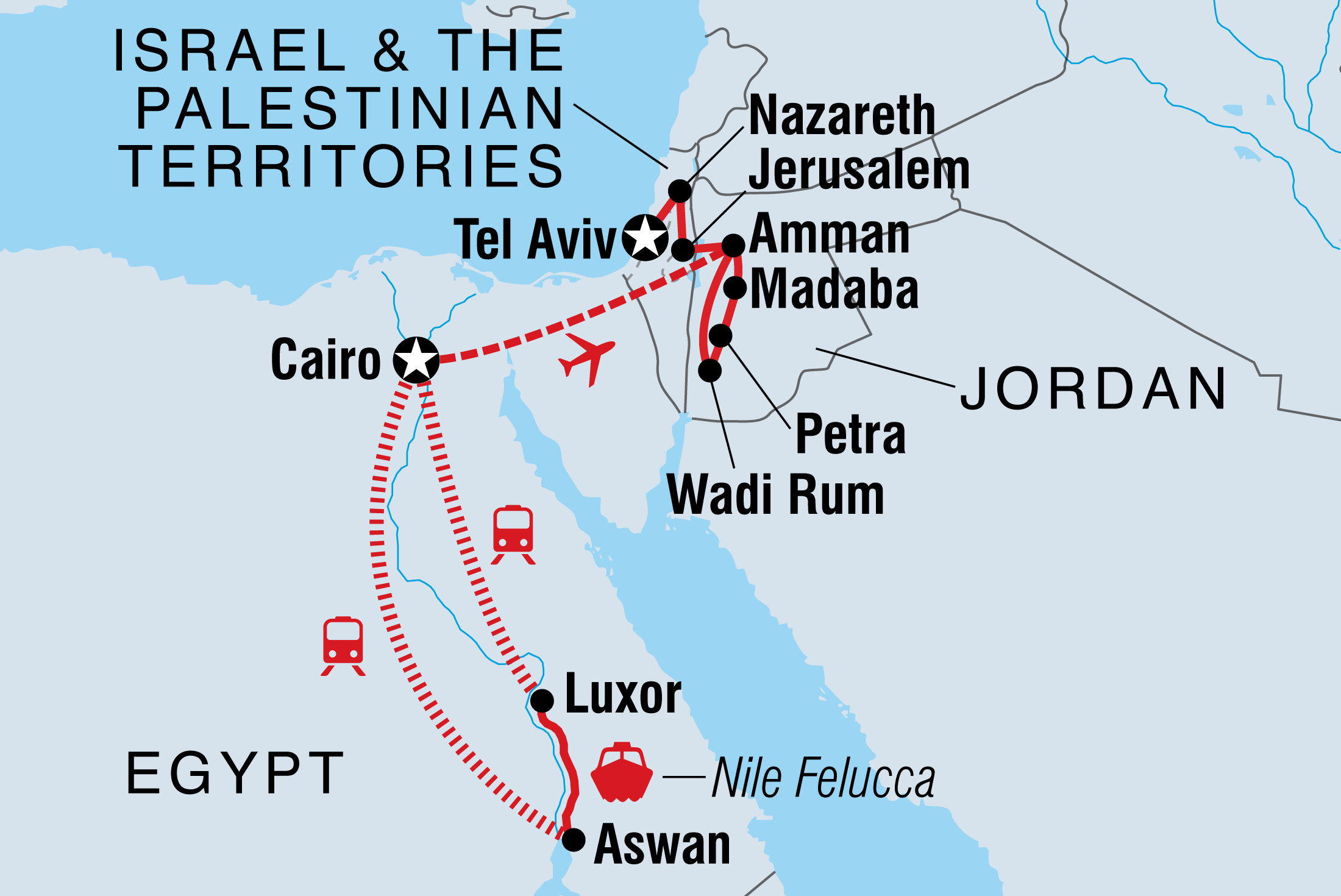 Egypt, Jordan, Israel & the Palestinian Territories  