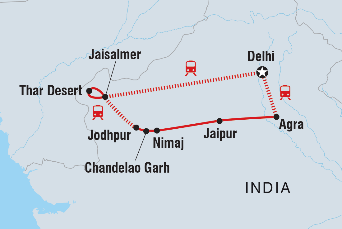 tourhub | Intrepid Travel | India: Women's Expedition | Tour Map