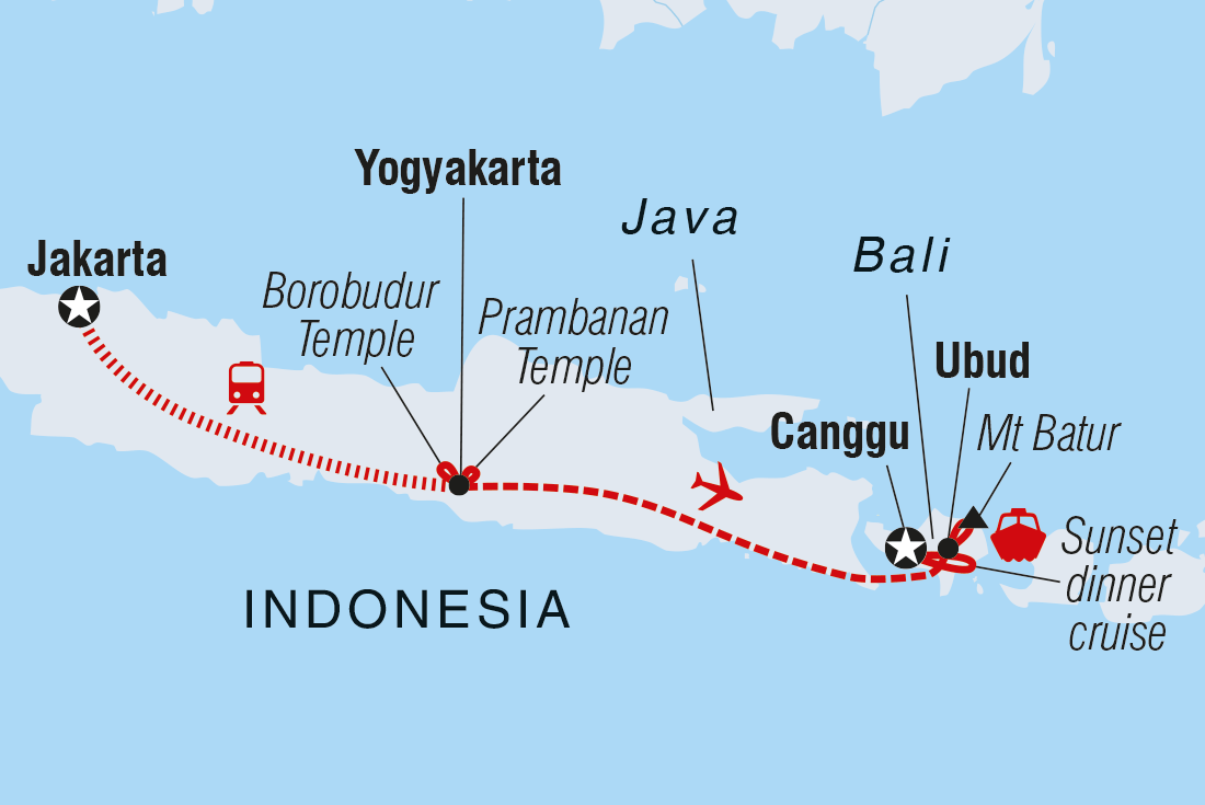 tourhub | Intrepid Travel | Premium Java and Bali  | Tour Map