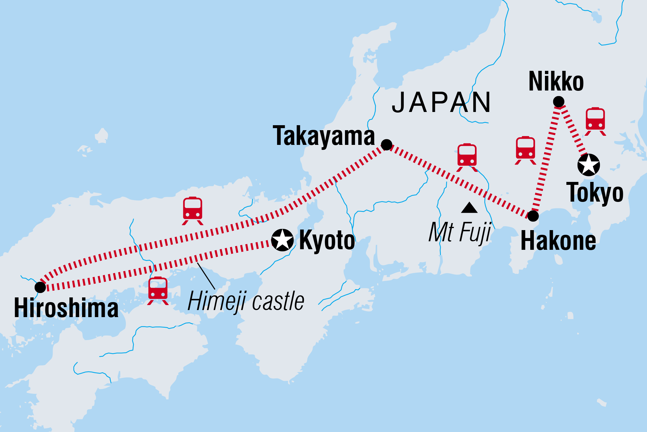 tourhub | Intrepid Travel | Japan: Land of the Rising Sun | Tour Map