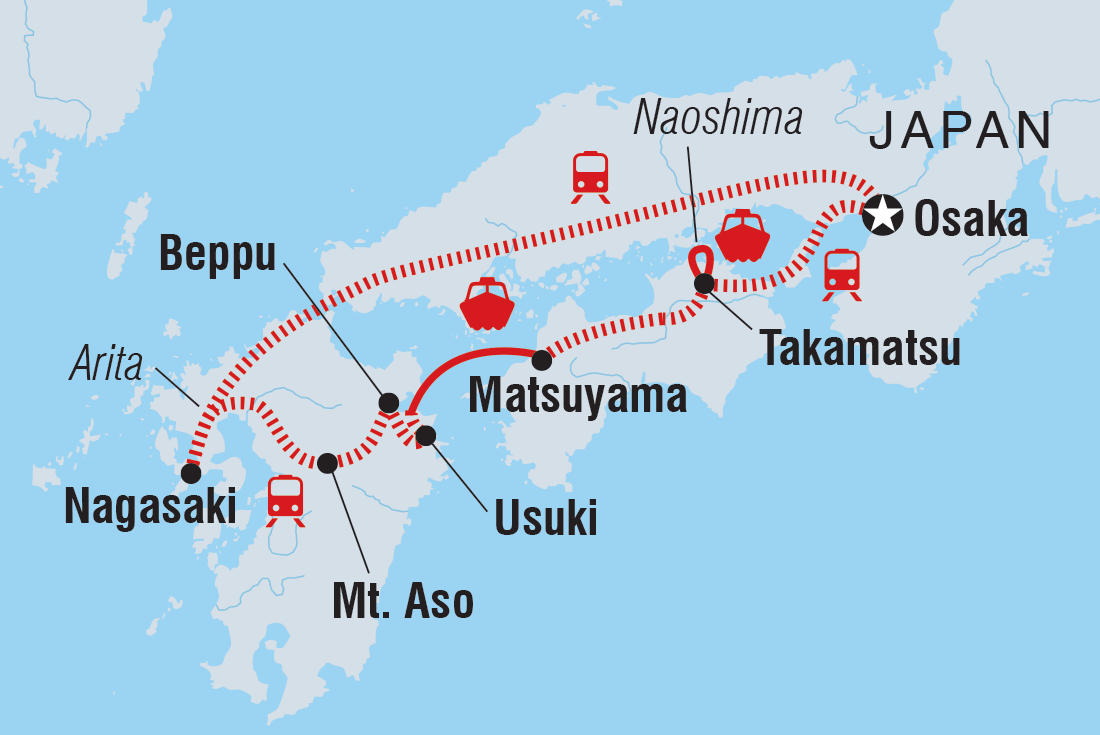 tourhub | Intrepid Travel | Southern Japan Experience | Tour Map