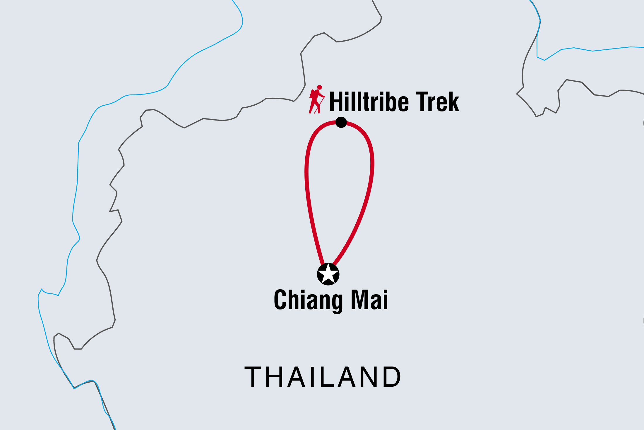 tourhub | Intrepid Travel | Thailand Hilltribe Trek | Tour Map