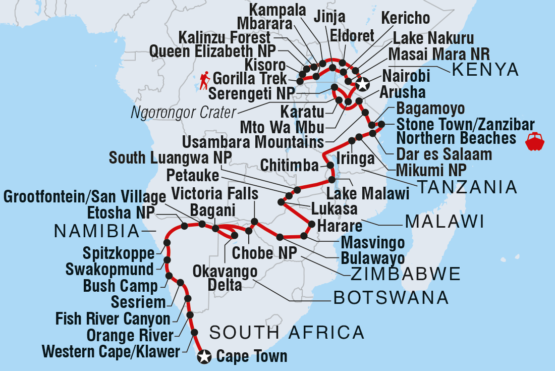 tourhub | Intrepid Travel | Africa Encompassed Northbound | UXODC
