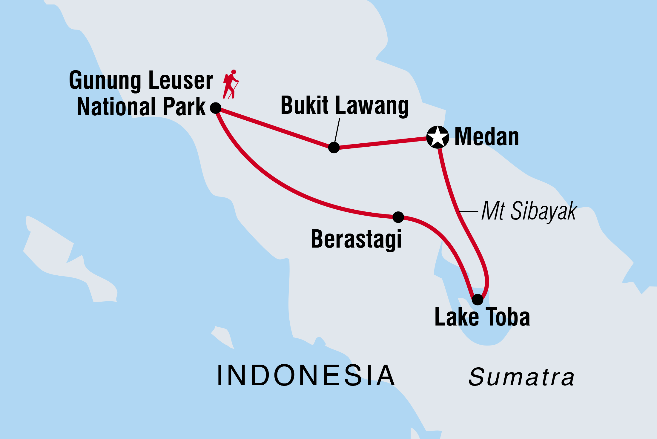 tourhub | Intrepid Travel | Sumatra Adventure | Tour Map