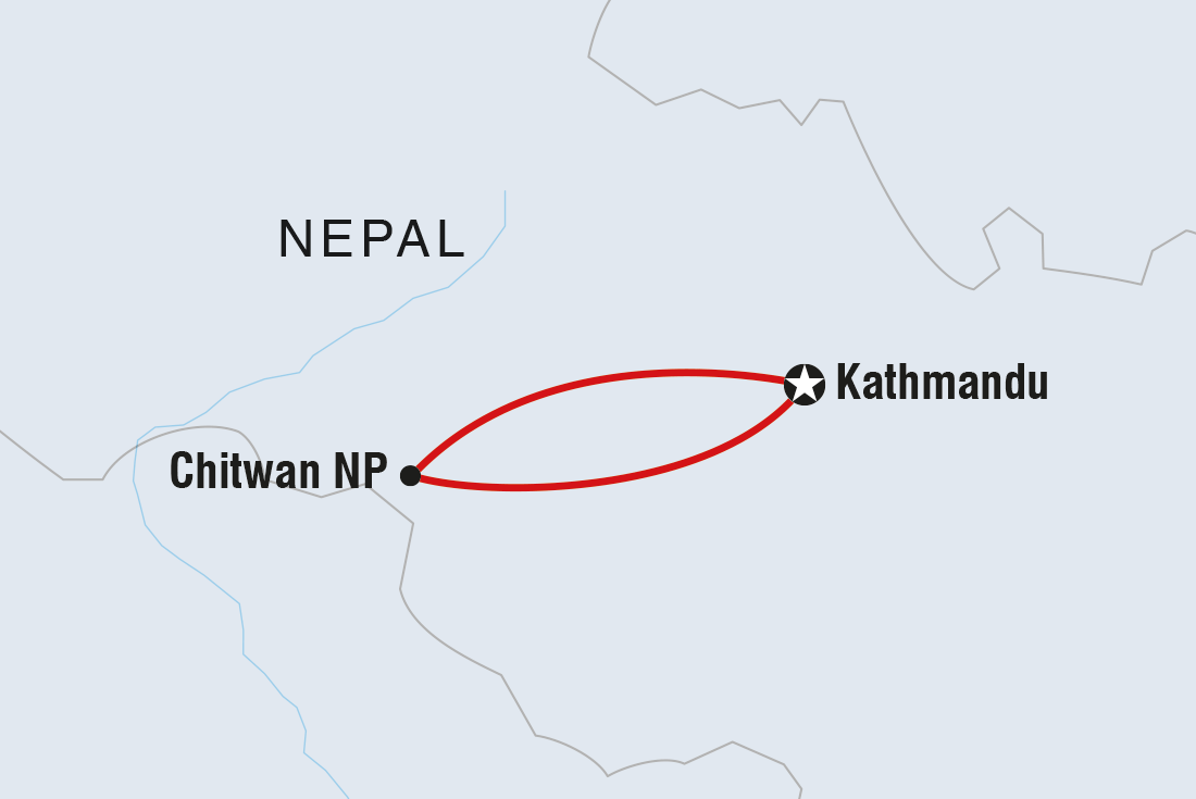 tourhub | Intrepid Travel | Chitwan National Park Extension | Tour Map