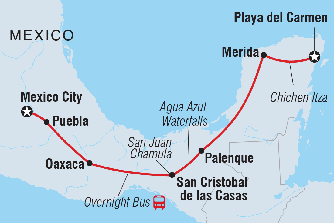 tourhub | Intrepid Travel | Mexico Unplugged | Tour Map
