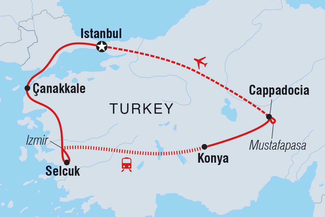 Turkey Real Food Adventure Itinerary Map