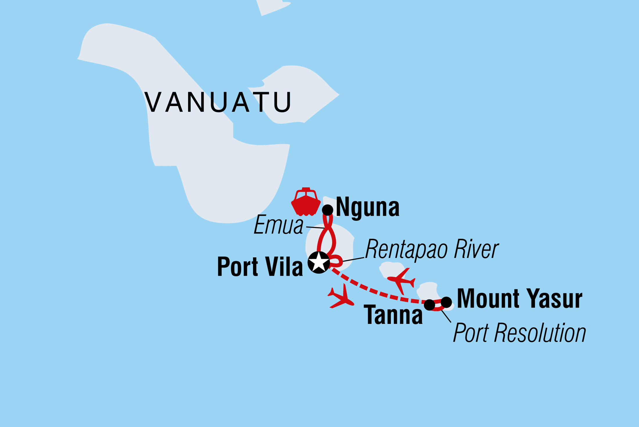tourhub | Intrepid Travel | Vanuatu Adventure | Tour Map