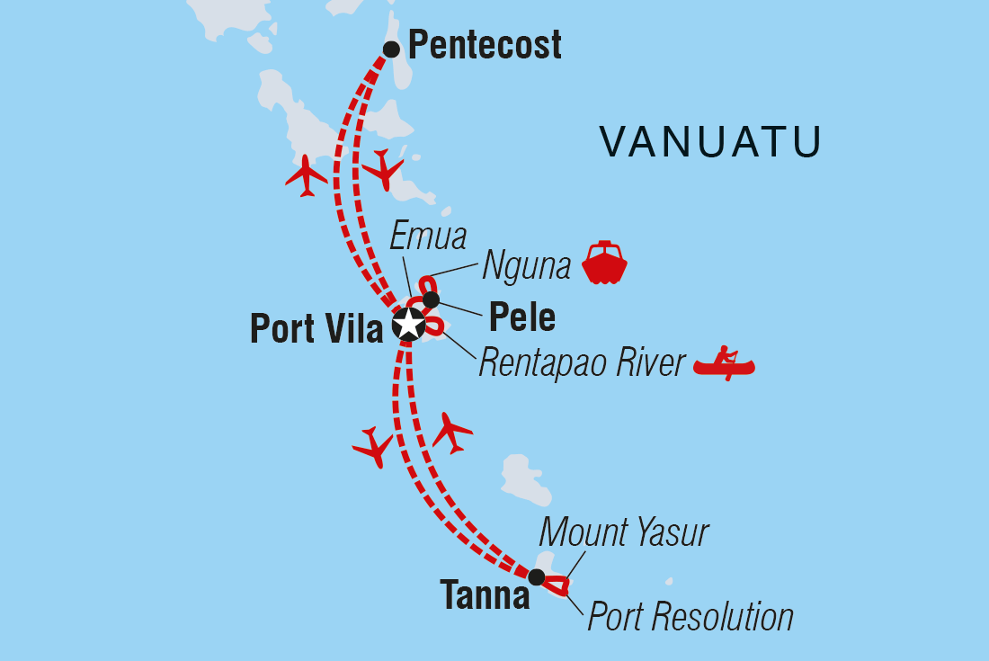 tourhub | Intrepid Travel | Vanuatu Expedition & Land Diving Festival | Tour Map