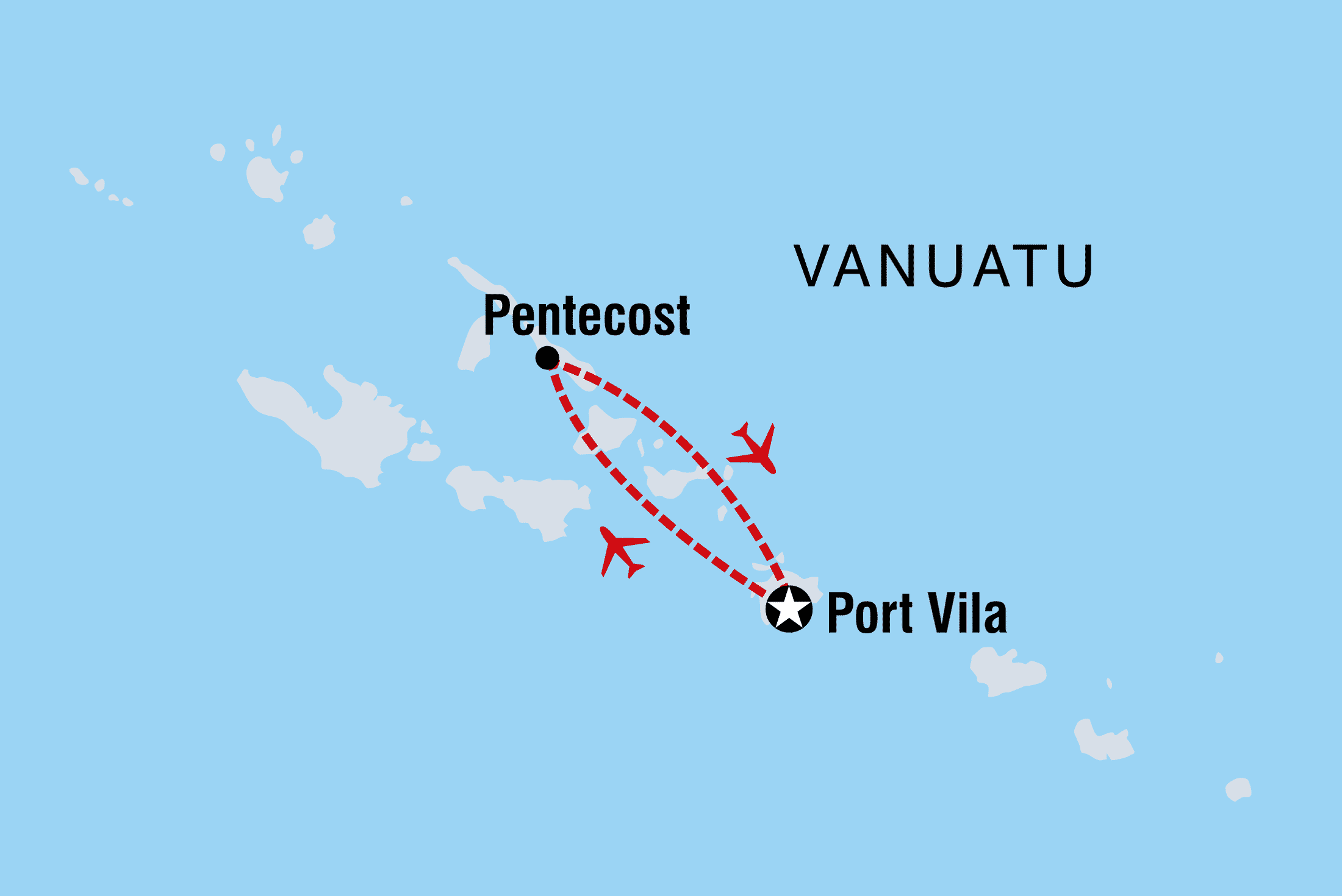 tourhub | Intrepid Travel | Vanuatu Expedition: Land Diving Festival | Tour Map