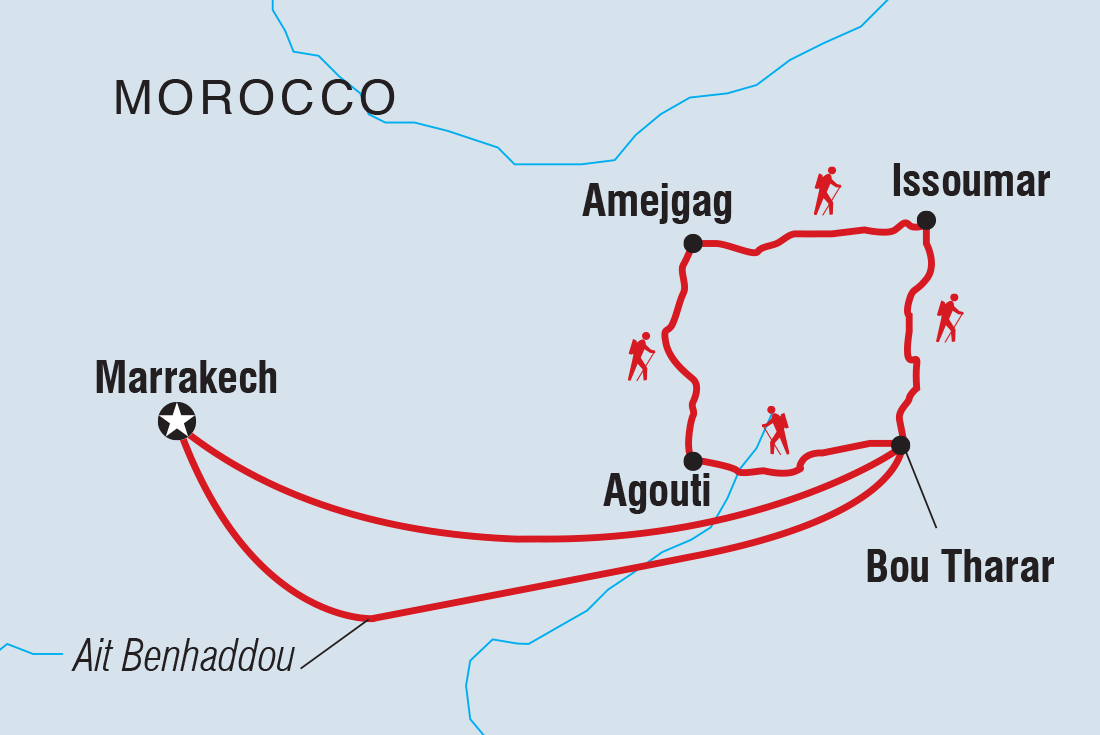 Morocco: Women's Expedition Itinerary Map