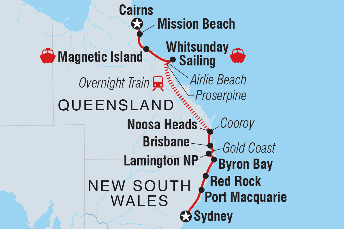 Real Australia Itinerary Map