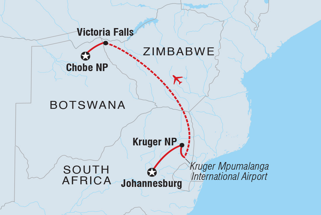 tourhub | Intrepid Travel | Premium Southern Africa | Tour Map