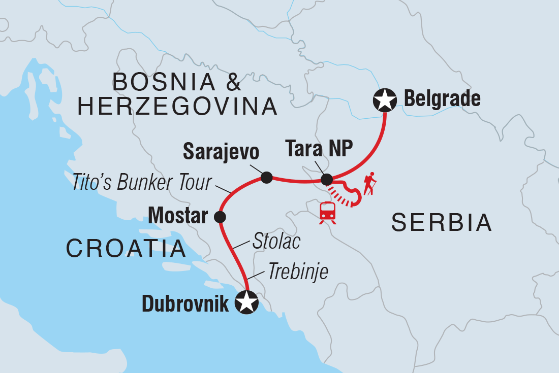 Premium Balkans Itinerary Map