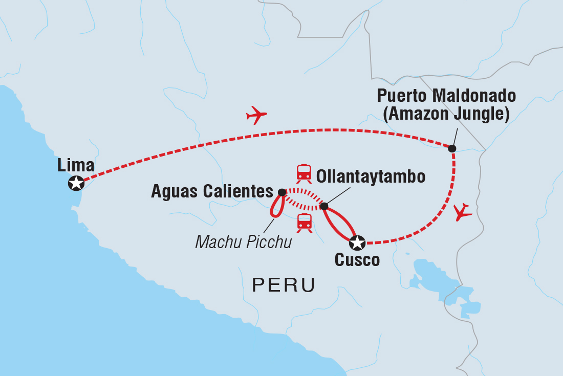 Premium Peru Itinerary Map