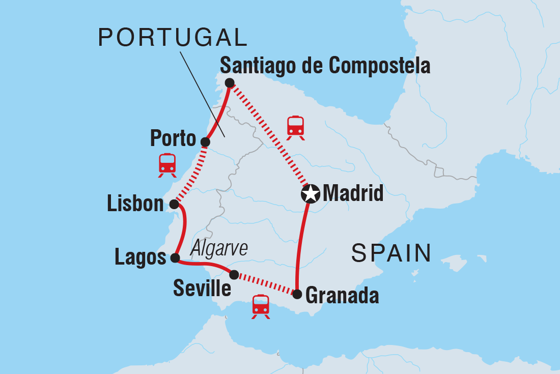 tourhub | Intrepid Travel | Explore Spain & Portugal | Tour Map